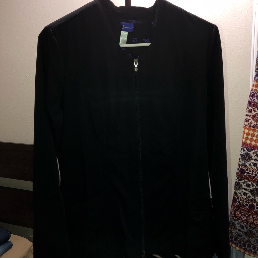 Black scrub jacket